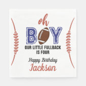Oh Boy Football Thema Geburtstag Serviette (Vorderseite)