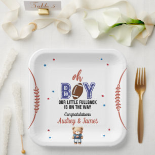Oh Boy Football Thema Kinderdusche Pappteller
