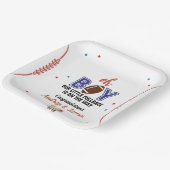 Oh Boy Football Thema Kinderdusche Pappteller (Gewinkelt)