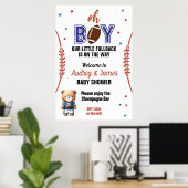 Oh Boy Football Thema Kinderdusche Poster (Heimbüro)