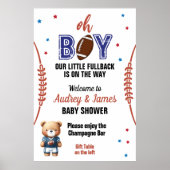 Oh Boy Football Thema Kinderdusche Poster (Vorne)