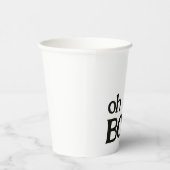 Oh Boy Fun Classy Baby Dusche Pappbecher (Rechts)