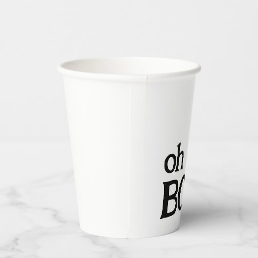 Oh Boy Fun Classy Baby Dusche Pappbecher (Rechts)