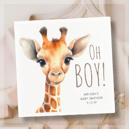 Oh Boy Giraffe Babydusche Serviette