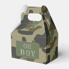 Oh Boy Green Camouflage Baby Dusche Geschenkschachtel