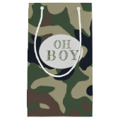 Oh Boy Green Camouflage Baby Dusche Kleine Geschenktüte (Vorderseite)