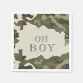 Oh Boy Green Camouflage Baby Dusche Serviette (Vorderseite)