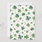 Oh Boy Green Shamrock St. Patricks Day Baby Shower Einladung (Rückseite)