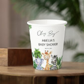 Oh Boy Greenery Jungle Safari Babydusche Pappbecher