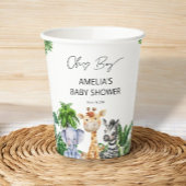 Oh Boy Greenery Jungle Safari Babydusche Pappbecher