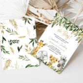 Oh Boy Greenery Safari Baby Shower Einladung