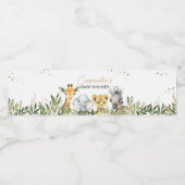 Oh Boy Greenery Safari Baby Shower Wasserflaschenetikett (Einzelnes Label)