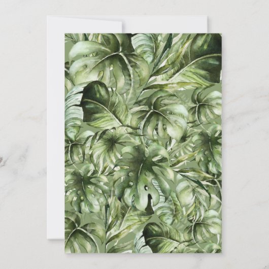 Oh Boy Jungle Safari Baby Dusche Einladung (Rückseite)