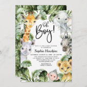 Oh Boy Jungle Safari Baby Dusche Einladung (Vorne/Hinten)