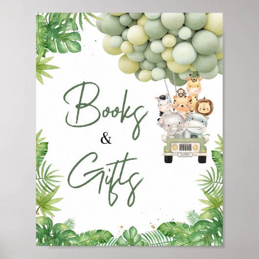 Oh Boy Jungle Safari Kinderdusche Bücher und Gesch Poster (Vorne)