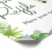Oh Boy Jungle Safari Shower Diaper Raffle Sign Poster (Ecke)