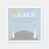 Oh Boy | Lass der Wild Rumpus Start Baby Shower Serviette (Vorderseite)