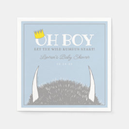 Oh Boy | Lass der Wild Rumpus Start Baby Shower Serviette