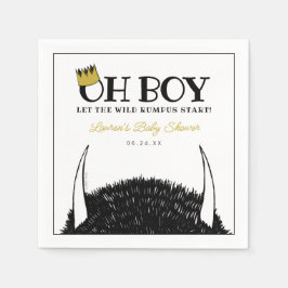 Oh Boy | Lass der Wild Rumpus Start Baby Shower Serviette
