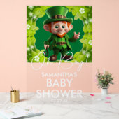 Oh Boy Leprechaun Babydusche Willkommen Acrylschild (Hochzeit)