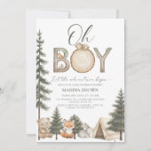 Oh boy let the adventure begin Baby Shower Einladung (Vorderseite)