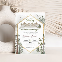 Oh Boy Let the Adventure Begin Baby Shower Einladung