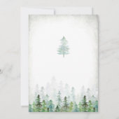 Oh Boy Let's Adventure Begin Forest Baby Shower Einladung (Rückseite)