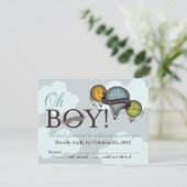 Oh Boy liman Heißluftballon RSVP Karte (Stehend Vorderseite)