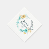 Oh Boy Little Man Baby Shower Boy Blue Aquamarin G Serviette (Ecke)