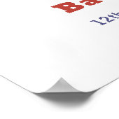 Oh Boy Little Slugger Baseball Baby Shower Welcome Poster (Ecke)