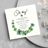 Oh Boy Lucky Charm Baby Shower Einladung