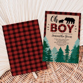 Oh Boy Lumberjack Baby Dusche Einladung