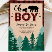 Oh Boy Lumberjack Baby Dusche Einladung