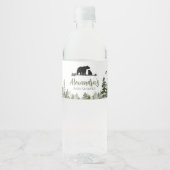 Oh Boy Lumberjack Baby Dusche Wasserflaschenetikett (Vorderseite)