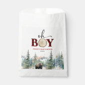 Oh Boy Lumberjack Wald Bear Baby Dusche Geschenktütchen (Vorderseite)