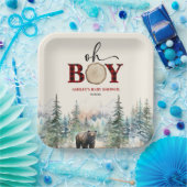 Oh Boy Lumberjack Wald Bear Baby Dusche Pappteller (Party)