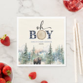 Oh Boy Lumberjack Wald Bear Baby Dusche Serviette (Beispiel)