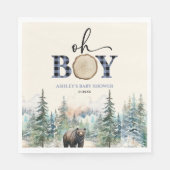Oh Boy Lumberjack Wald Bear Baby Dusche Serviette (Vorderseite)