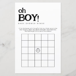 Oh Boy Minimalistic Bingo Baby Showspiel