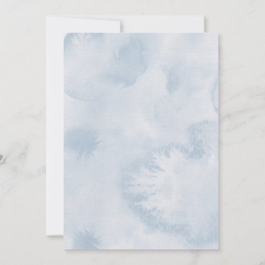 Oh Boy Modern Blue Balloon Baby Dusche Einladung (Rückseite)