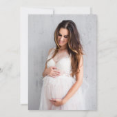 Oh Boy Modern Foto Blue Baby Dusche Einladung (Rückseite)