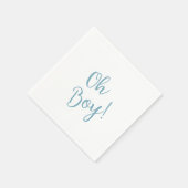 Oh Boy Modern Niedlich Blue Boy Baby Dusche Serviette (Ecke)