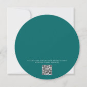 Oh Boy Modern Round  Script Teal  Baby Shower   Einladung (Rückseite)