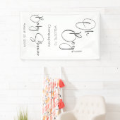 Oh Boy Modern Script Baby Dusche Banner (Insitu)