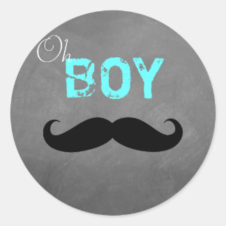 Oh Boy Mustache Sticker