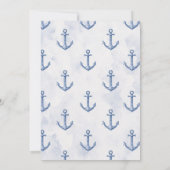 Oh Boy Nautical Fliege Baby Shower Einladung (Rückseite)
