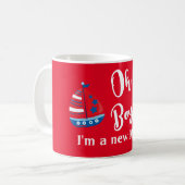Oh Boy Nautical Junge Mutter Kaffee Tasse (Vorderseite Links)