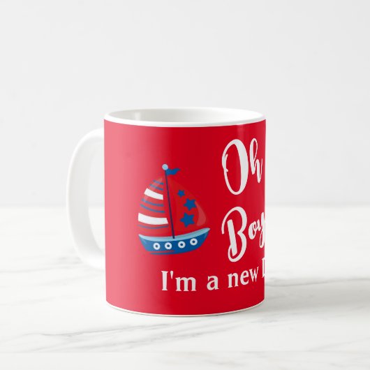 Oh Boy Nautical New DAD Kaffee Tasse (Vorderseite Links)