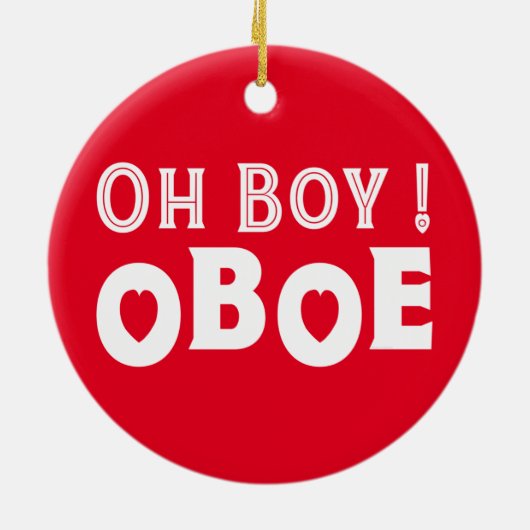 Oh Boy Oboe Keramik Ornament (Hinten)