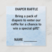 Oh Boy Oh Baby 2-Töne blaue Baby-Dusche Begleitkarte (Rückseite)